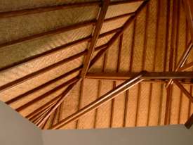 roof with bamboo weaving